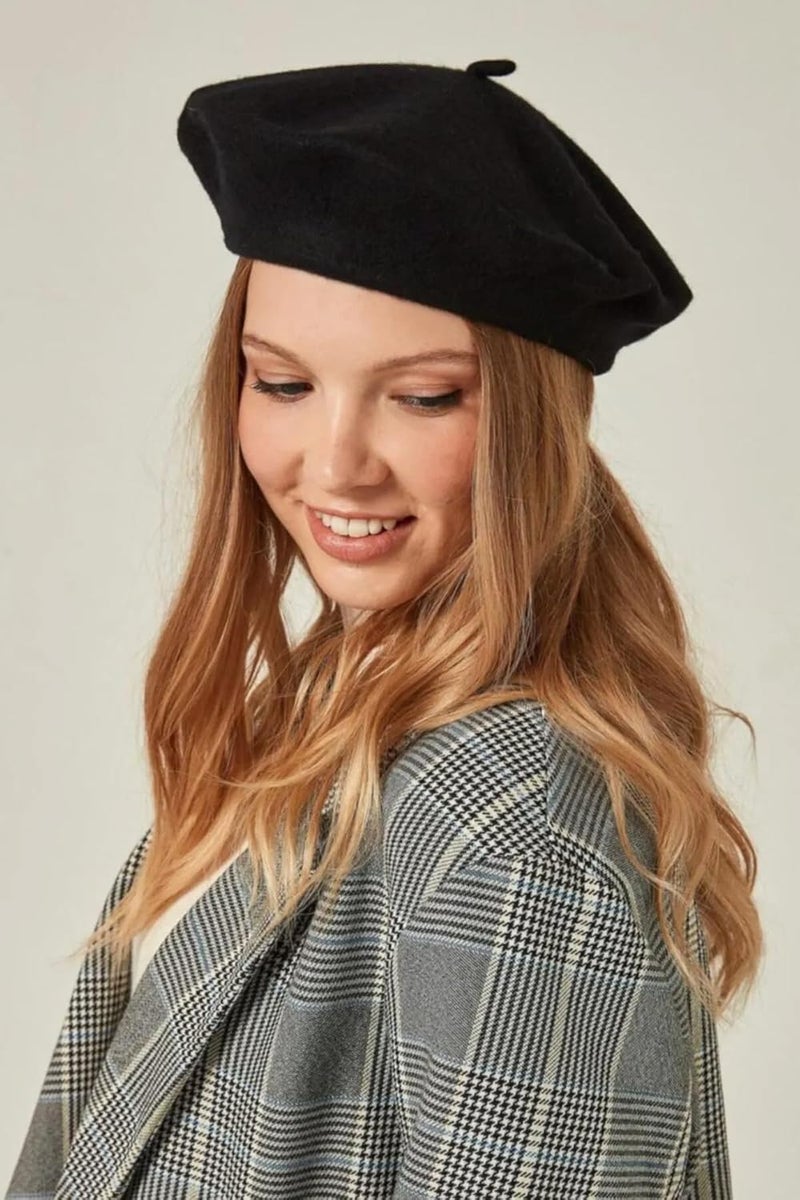 EGANO Women's ​​Beret Hats​​ - French Wool Blend Winter Cap, 70% Wool All-Season Soft ​​Beret Hats for Women​​ (Multi-Color)​ - Image 4